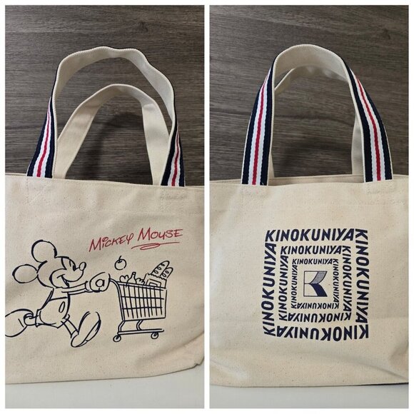 Disney Mickey Mouse X Kinokuniya Mini Canvas Tote Bag - Picture 1 of 8